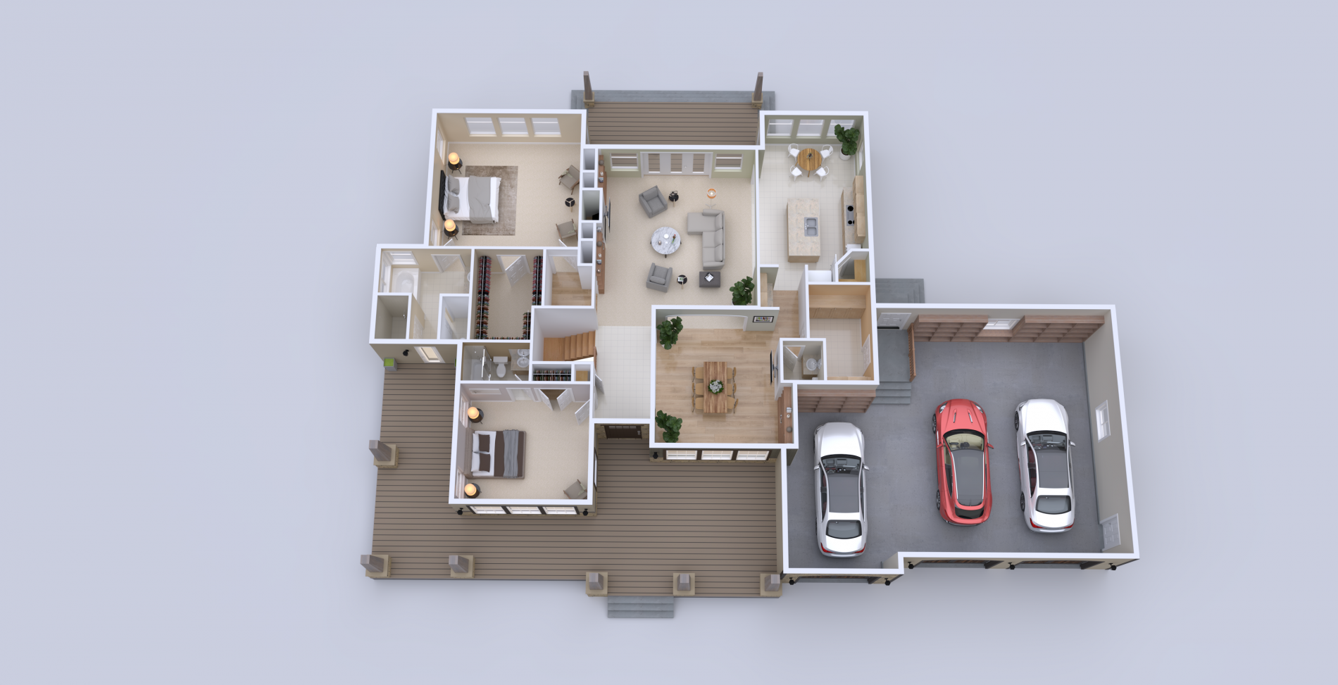 Hunters Point 3D Floor Plan