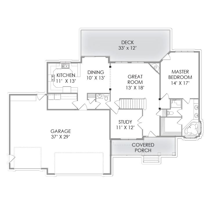Boulder Ridge Main Floor Plan