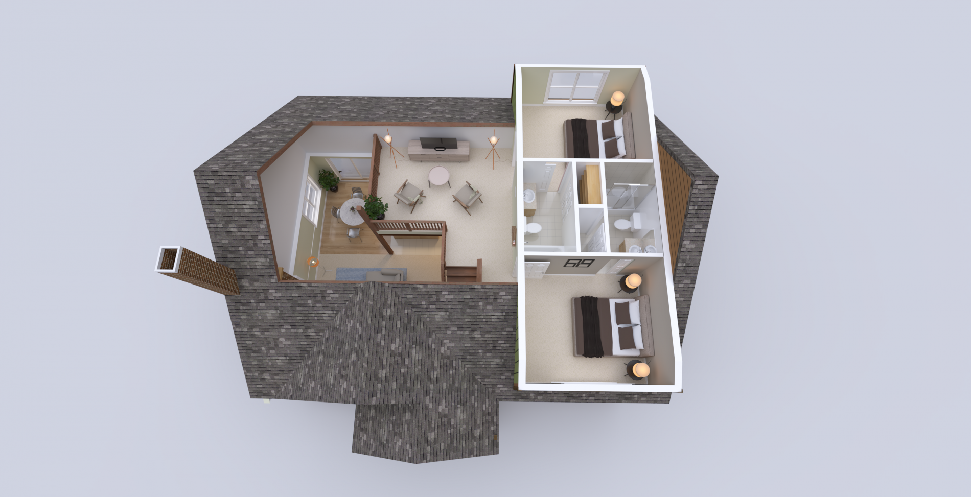 Dakota Meadows 3D 2nd Story Floor Plan