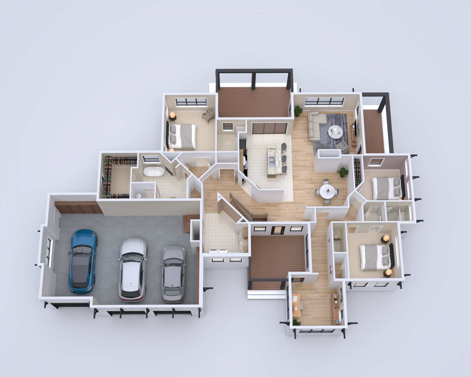 Grand Manor 3D Main Floor Plan